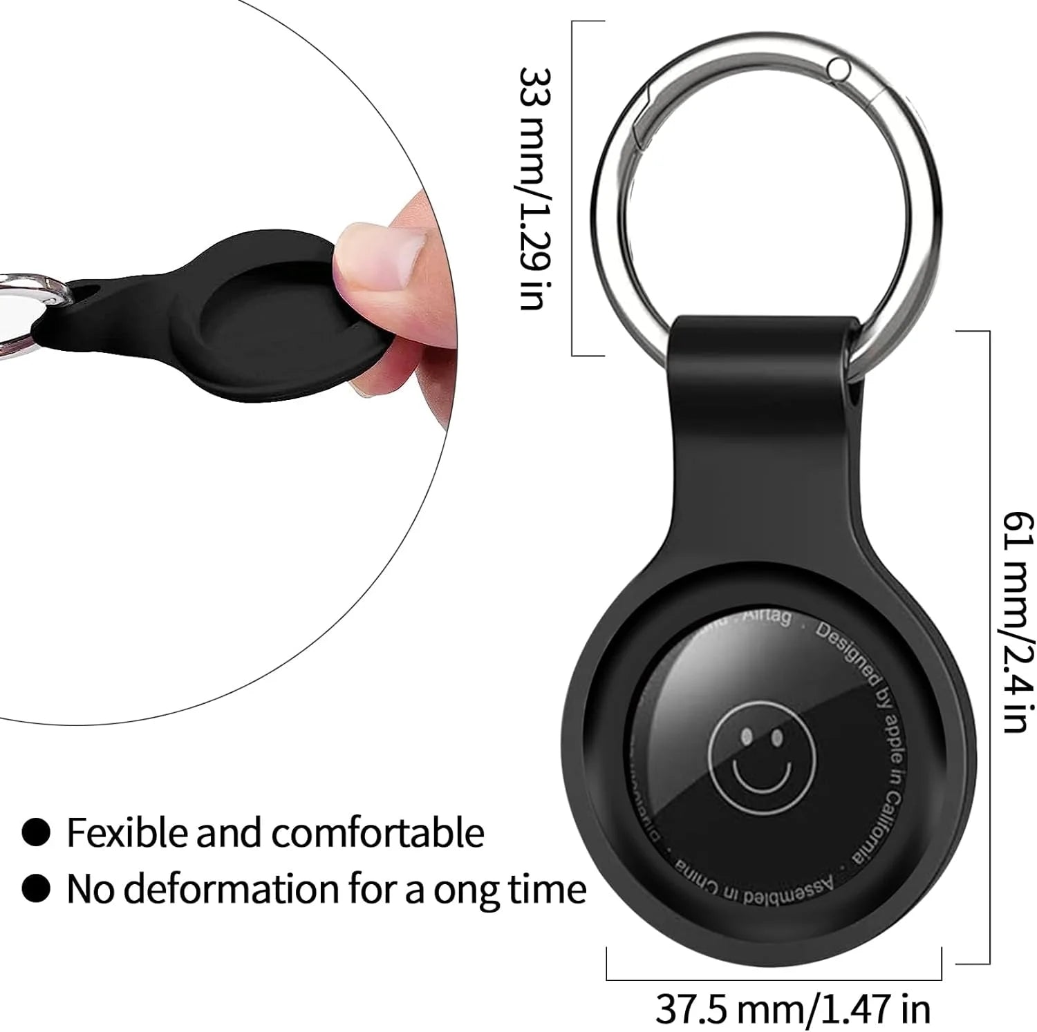 8/4/2 Pack Silicone ITag Case for Airtags with Keychain, Protective Cover for Airtag Key, Pet Dog Cat Collar, Accessories