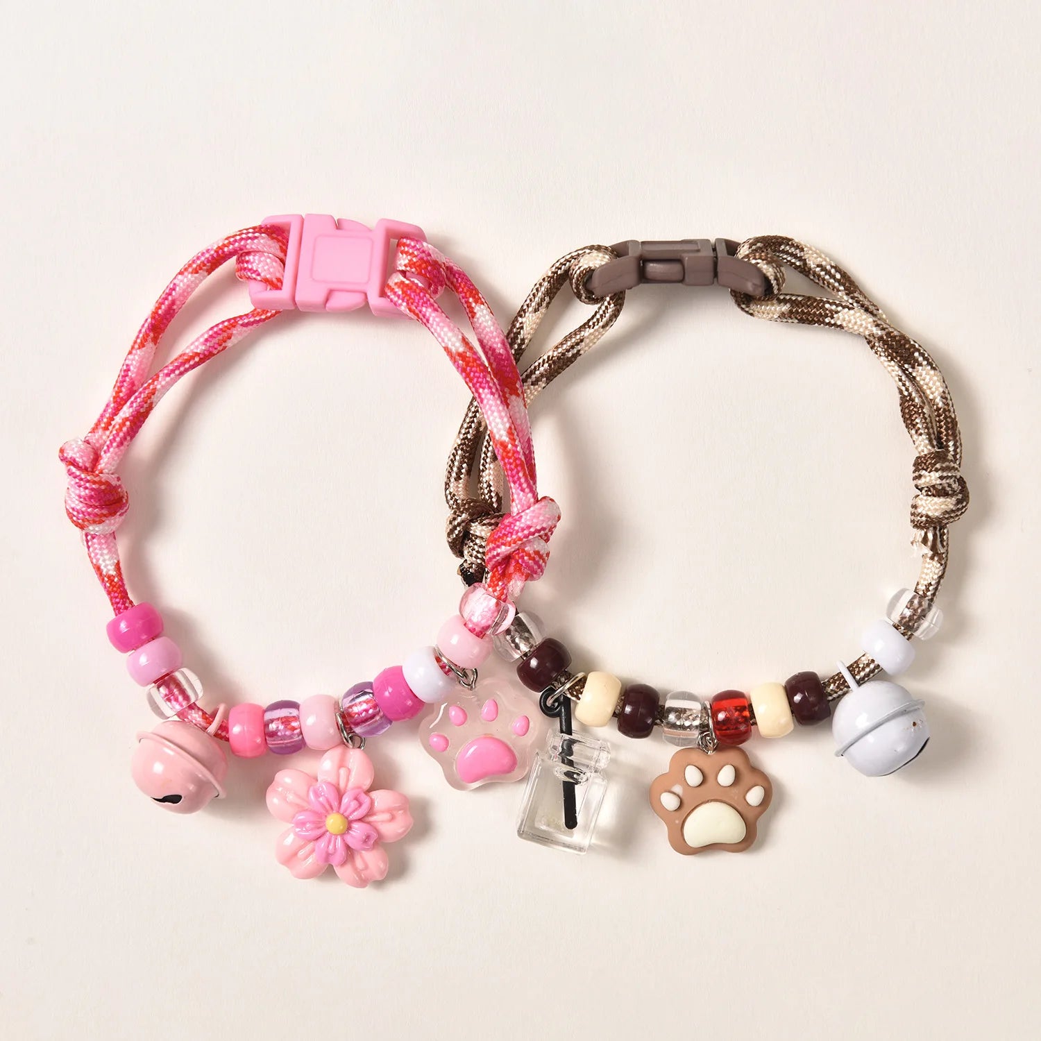 Pet Beaded Necklace Accessories, Skin-friendly Rope Neck Collar, Dog and Cat Bell Collar To Prevent Getting Lost