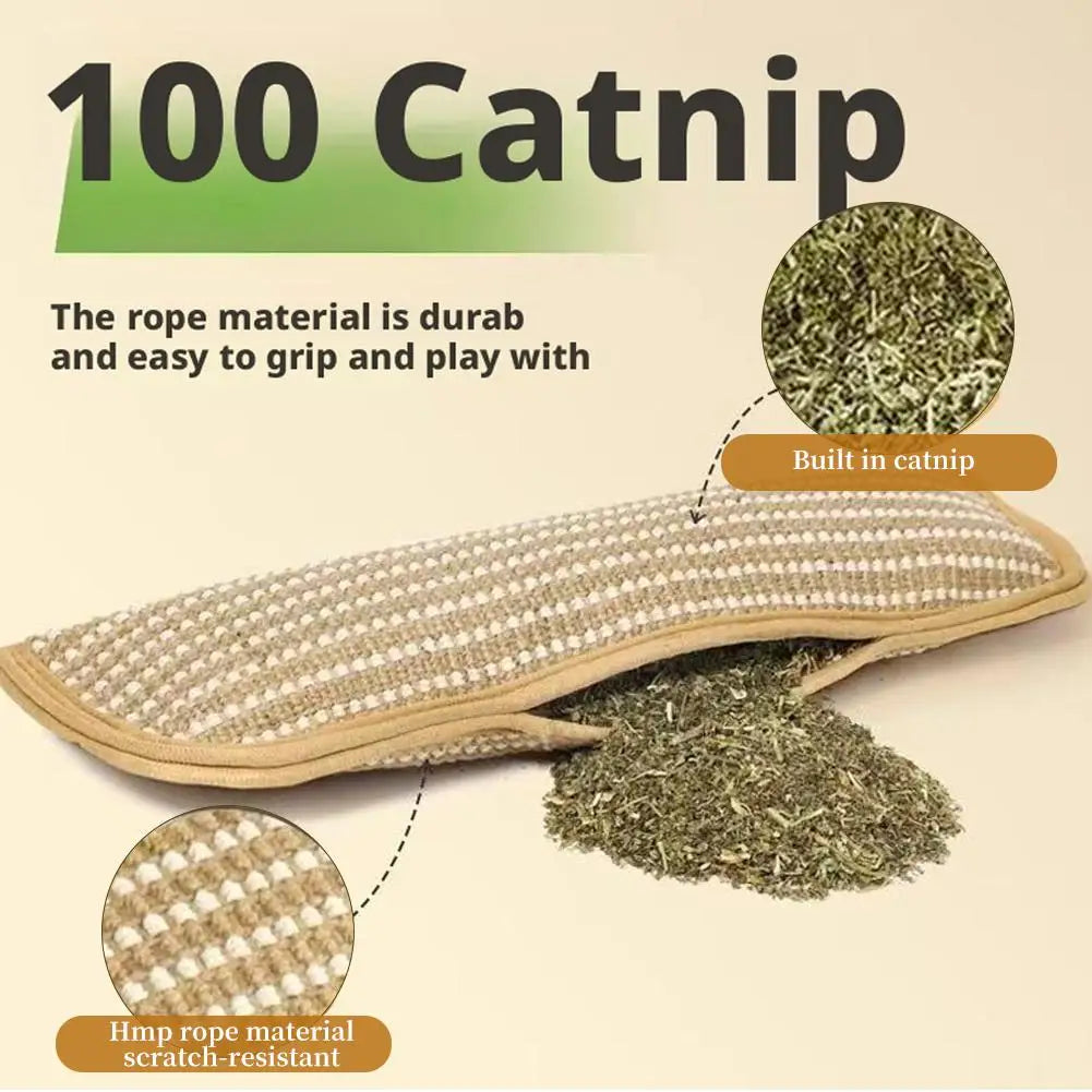 Catnip Pillow Cat Interactive Toys Indoor Kitten Scratching And Kicker Toys, Drives Bored Cats Crazy With Fun Interactive Chew