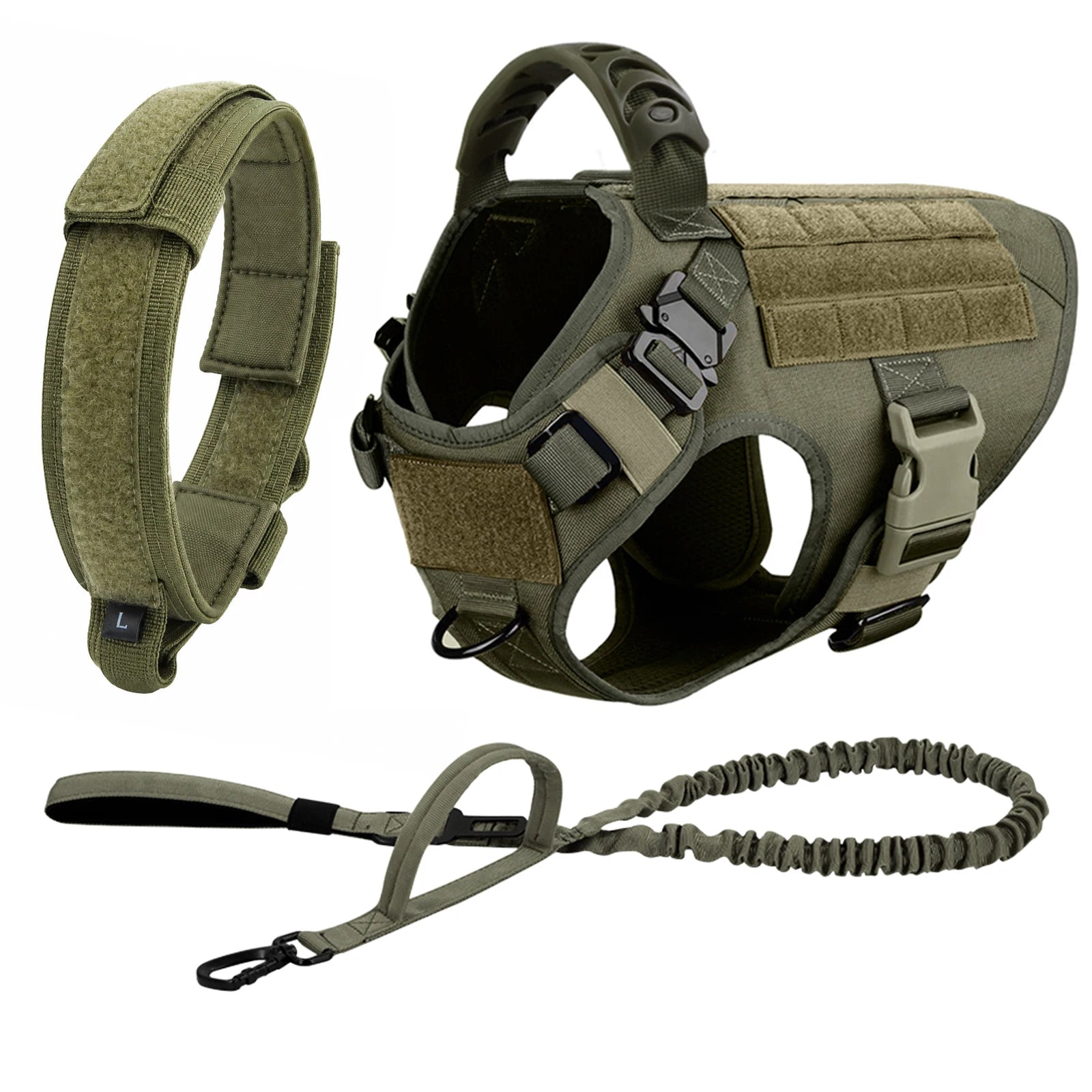Large Dog Harness And Leash Set Pet German Shepherd Malinois Training Walking Vest Dog Harness And Collar For Medium Large Dogs