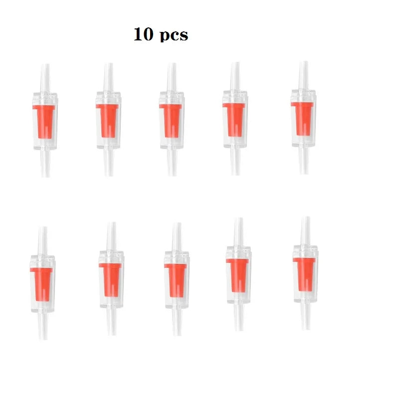 10pcs Plastic One Way Check Valve for Aquarium Air Pump Non-Return Home Fish Tank CO2 System