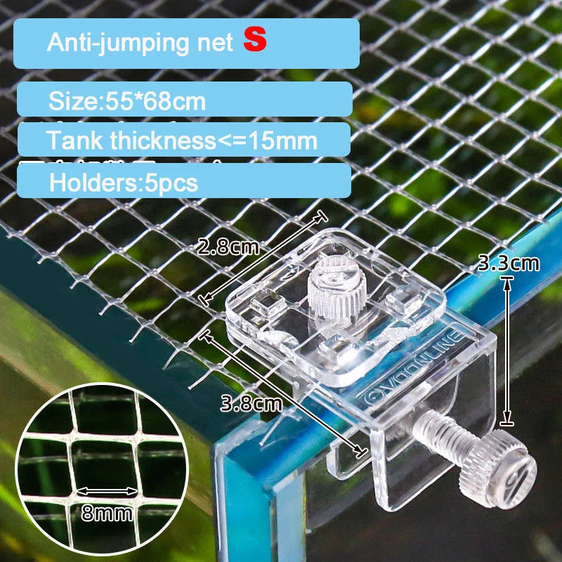 Anti-jumping Net Aquarium Anti Escape Net Cover Fresh Seawater Reef Fish Tank Shrimp Accessories Pet Product Tools Plants Holder