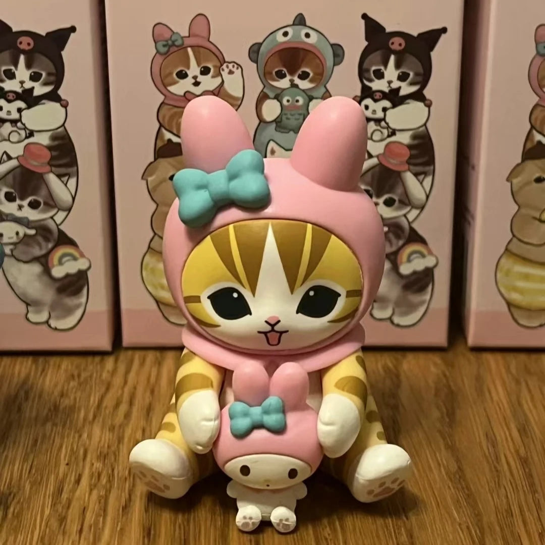 New Mofusand Collaboration Shark Cat Image Ugly Fish Doll Toy Display Fashion Blind Box Vinyl Face Blind Box Toys And Hobbies