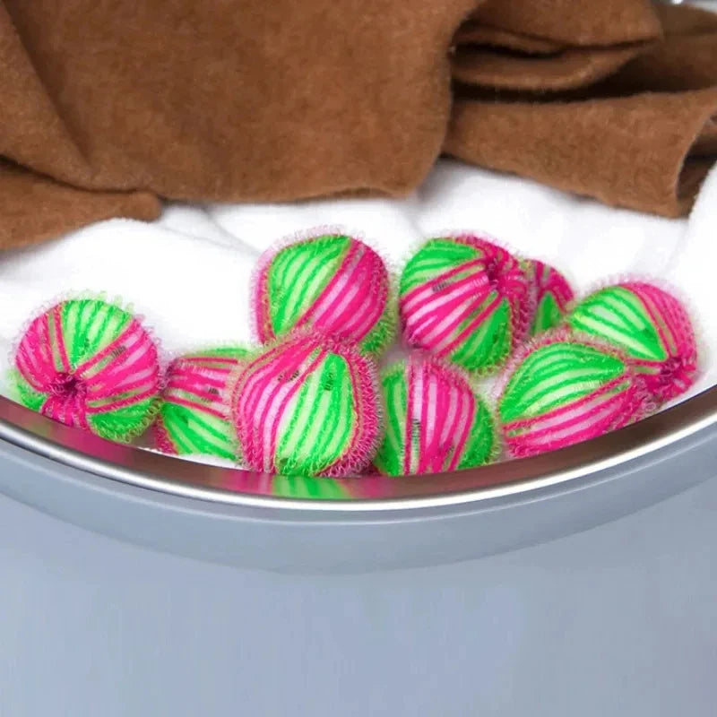 6/12pcs Reusable Washing Machine Balls, Pet Hair Lint Catcher, Clothes Filter Laundry Cleaning Accessory