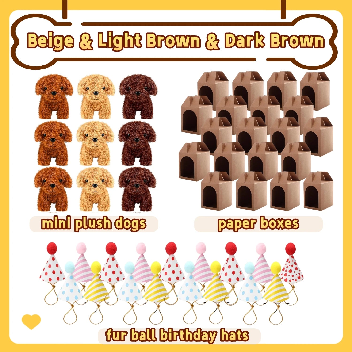 12-80Set Mini Plush Puppy Stuffed Dogs Adopt A Pet Dog Party Favors Goodie Bags, Animals Bulk Gift Toys