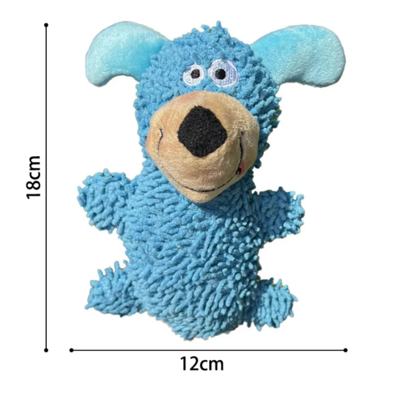 New Interactive Dogs Plush Toy Indoor Chewy Resistant Fleece Squeak Pet Play Product for Puppy Kitten Teeth Grinding
