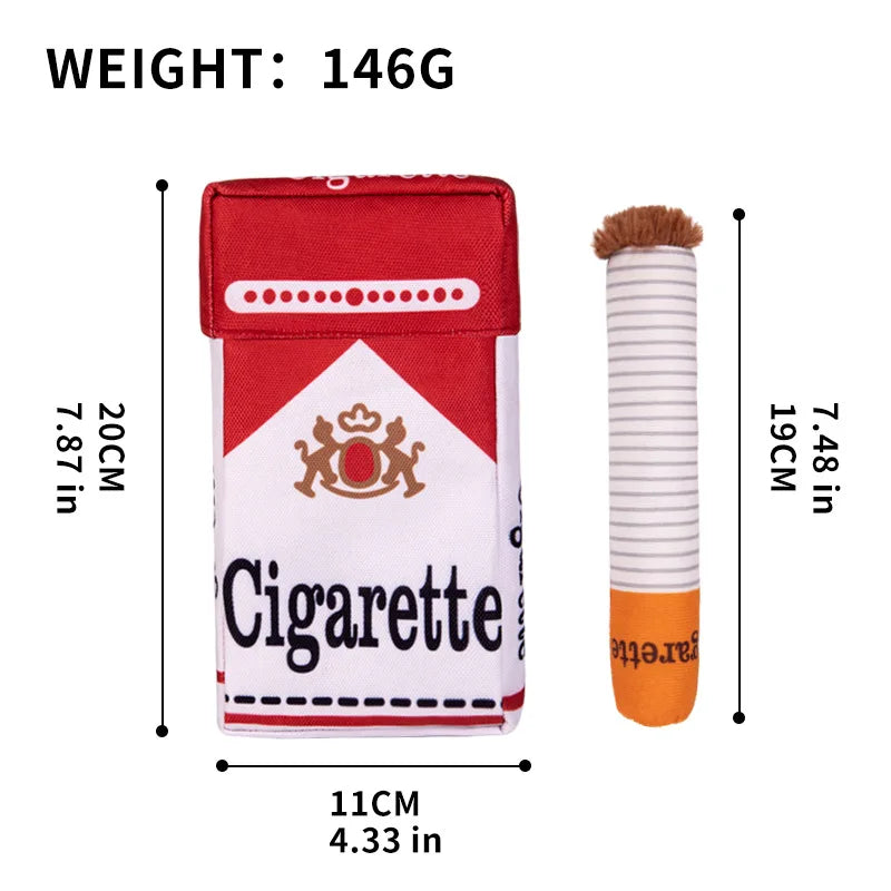 Simulated Cigarette Dog Toys Plush Dog Chew Toys Funny Interactive Sound Puppy Toy Creative Dog Squeak Toys Pet Products