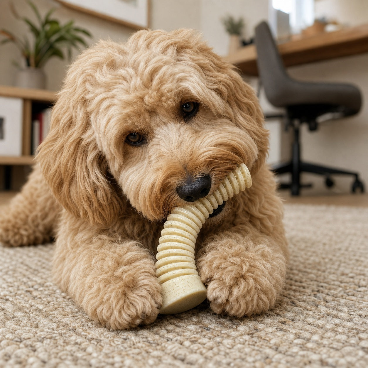 Flufflehorn Dental Antler - Durable Nylon Dog Chew Toy XL | USA Made