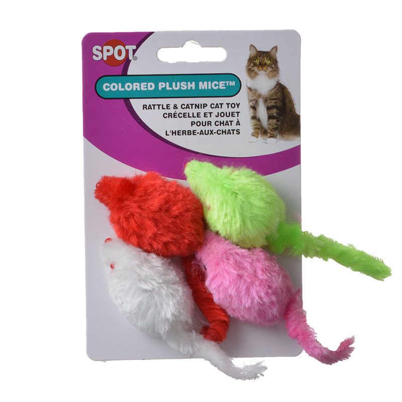 SP FUR MICE 4PK ASST COLORS*