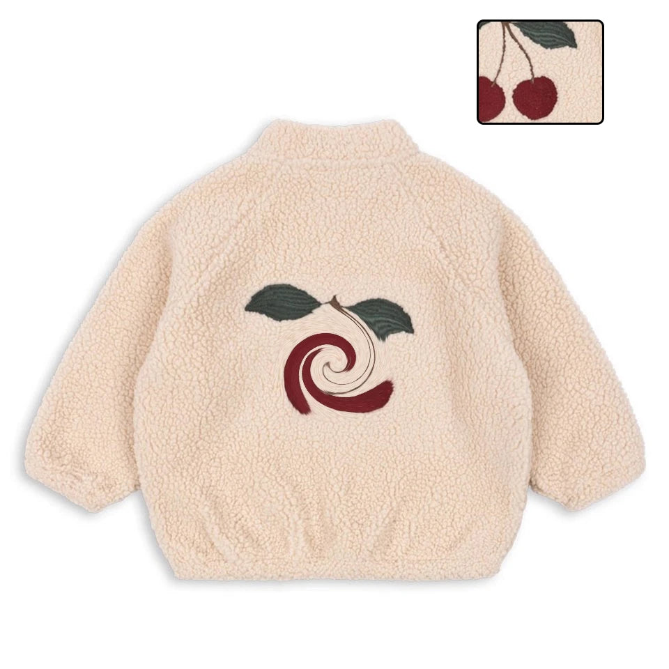 2025 Autumn KS Toddler Girls Lambswool Cats Jacket Boys Cartoon Cotton Fleece Outwear Coat Kid Winter Clothes Child Beetle Coats