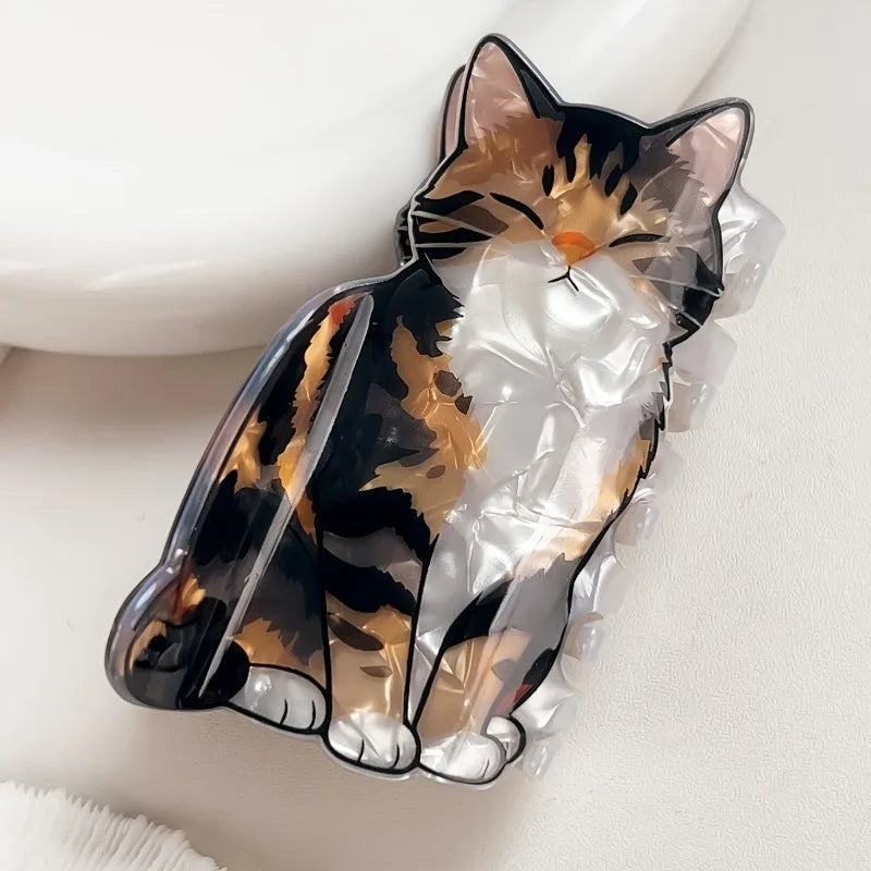 1PCS Versatile Cat Scratch Clip Acrylic Printed Scratch Clip Cute Cat Hair Accessory Suitable for Daily Use Festivals Cat Lovers