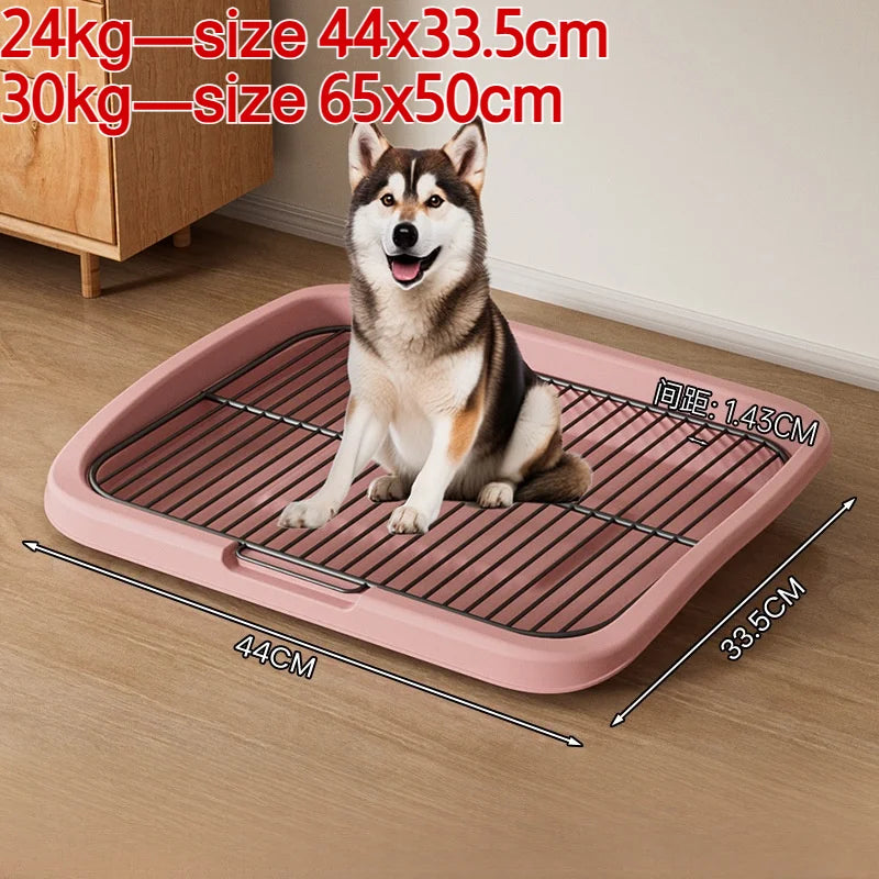 Large Pet Dog Toilet Medium and Large Dogs Toilet Training Equipment Stainless Steel Full Cleaning Anti-stepping Poop Collector