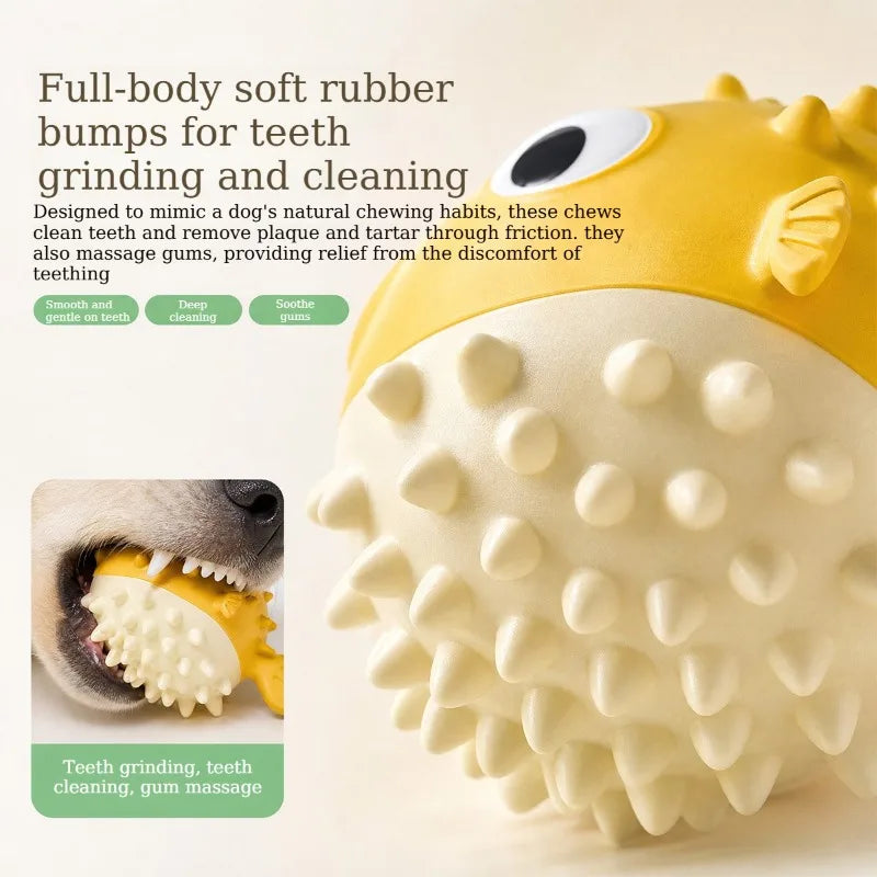 Bouncing Fish Dog Toy Leak Ball Dogs Cats Slow Feeder Puzzle Toys Interactive Self-Play Boredom Relief Pets Toys Treat Dispenser