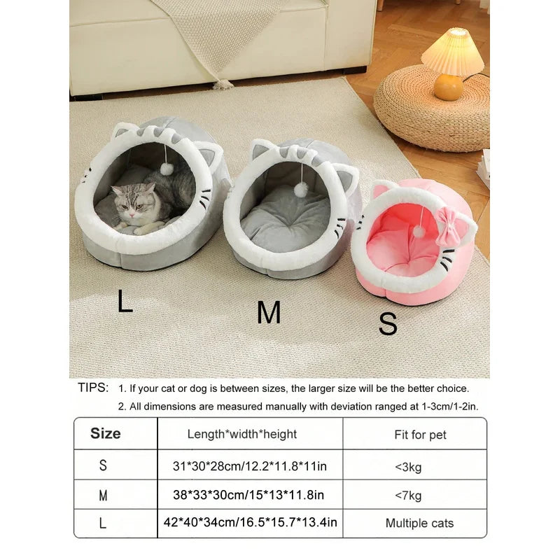 Four Season Universal Cat Bed Cat House Soft Comfortable Pet  Dog Bed Puppy Sleeping Bag Tent Habitats Basket House Pet Supplies