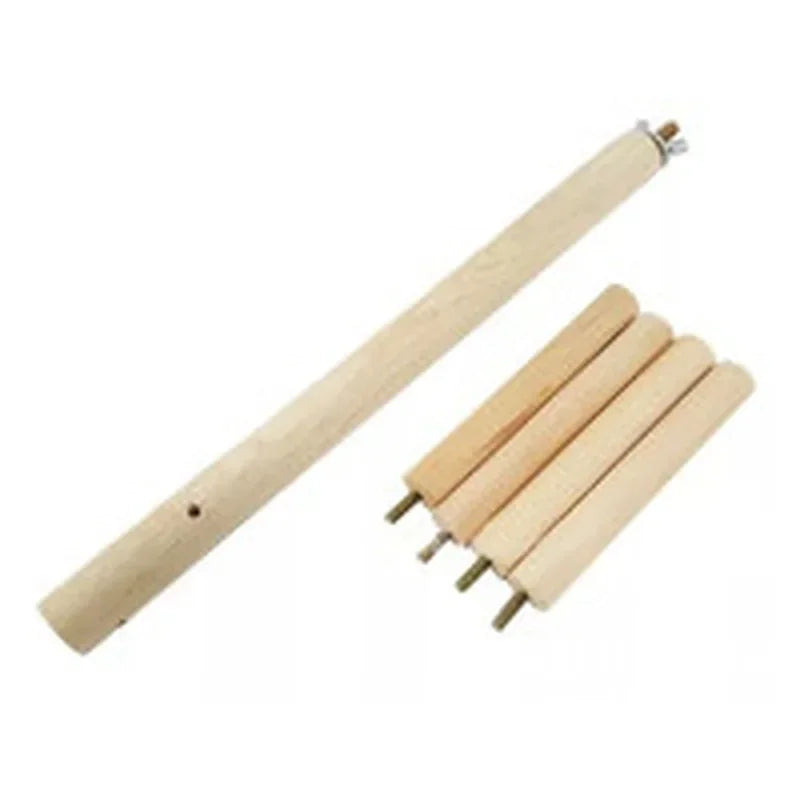 Pet Parrot Bird 4 Layer Stages Toys Natural Wood Rotating Ladder Parakeet Cage Accessories Swing Exercise Toy Birds Accessories