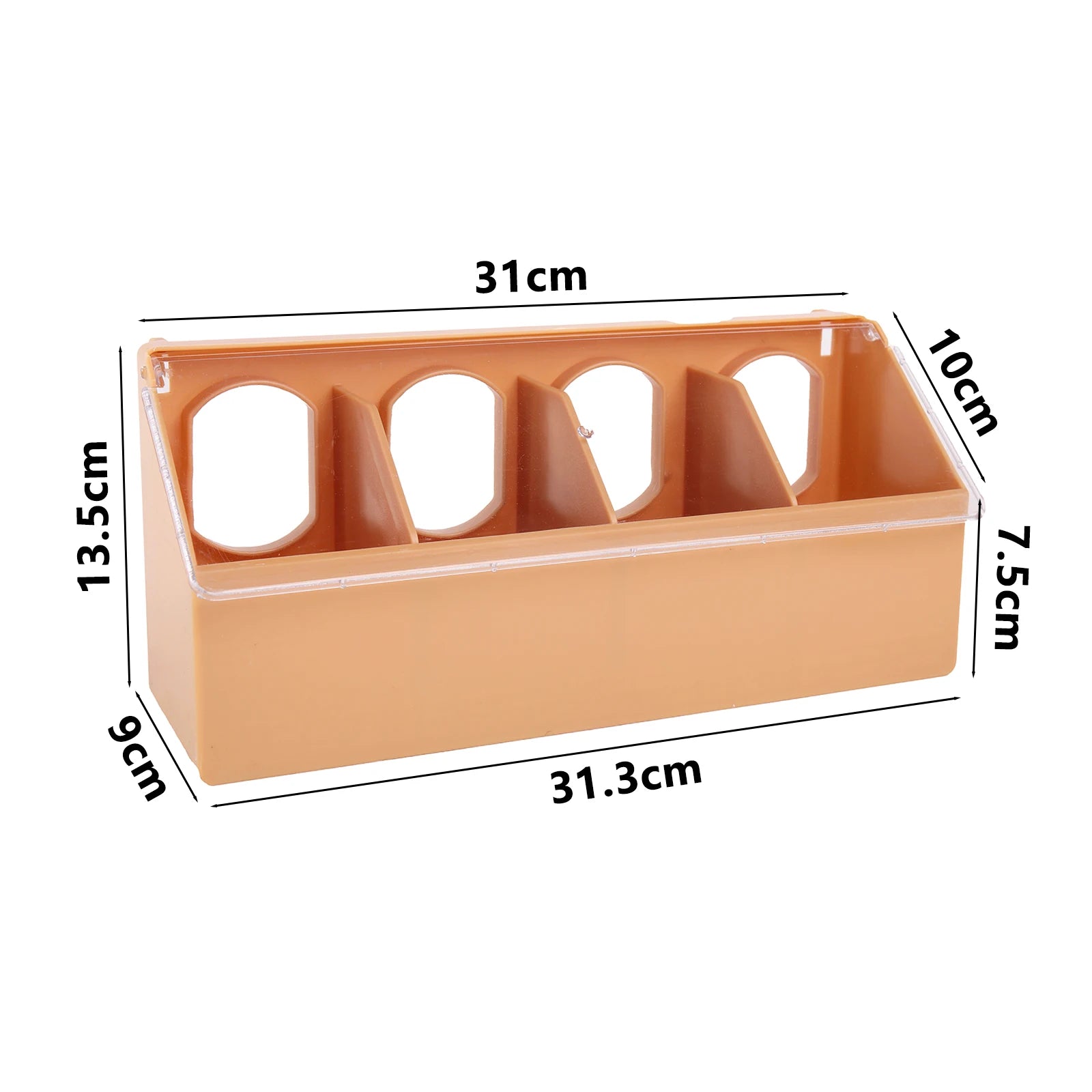 Pigeon 1/2/4Hole Hanging Cage Box Automatic Feeder Large Capacity Food Trough Food Storage Case Birds Supplies Pets Product 1Pc