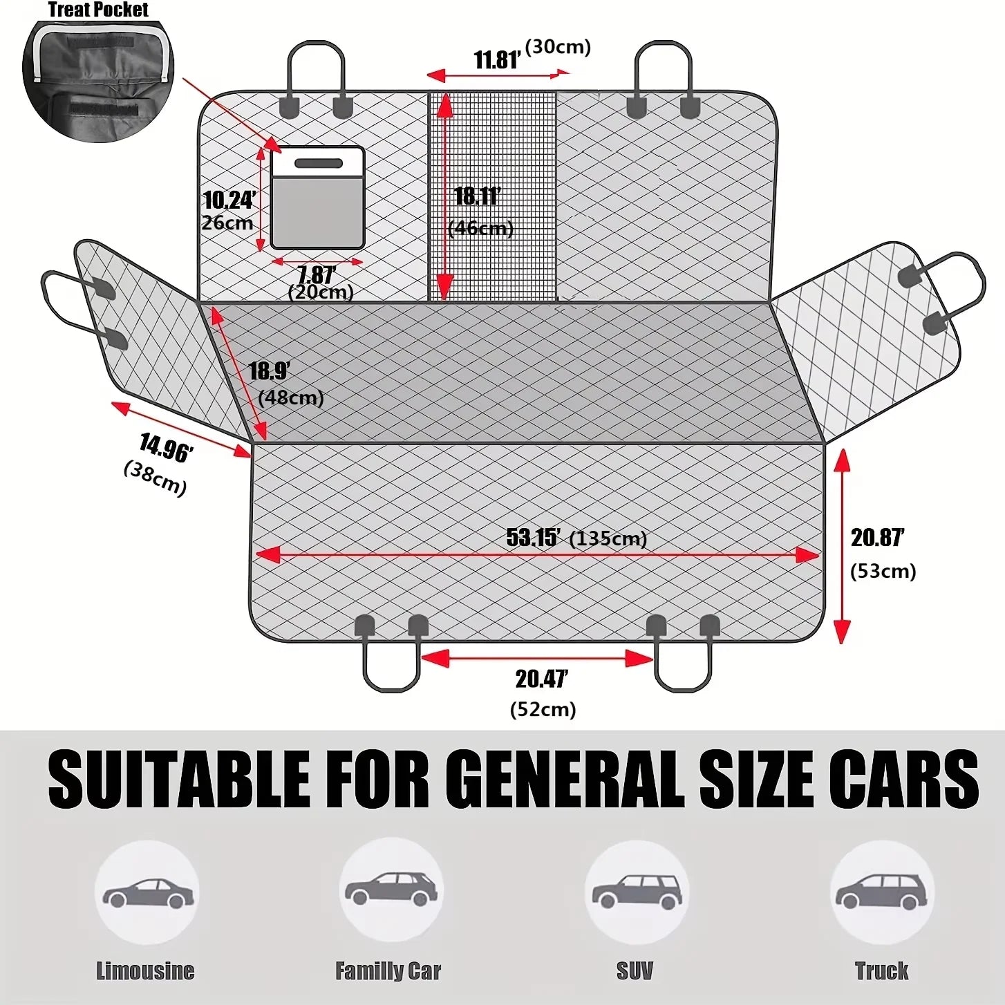 Dog Car Backseat Cover Rear Seat Anti Dirty Pet Car Dog Mat Pet Travel Waterproof Scratch Resistant Oxford Car RearExtender