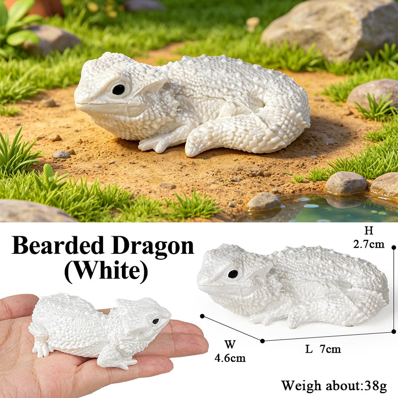Oenux Cute Pet Model Frog Lizard Pig Hen Rabbit Shiba Inu Hamster Squirrel Otter Animals Figurine PVC Miniature Home Decor Kids