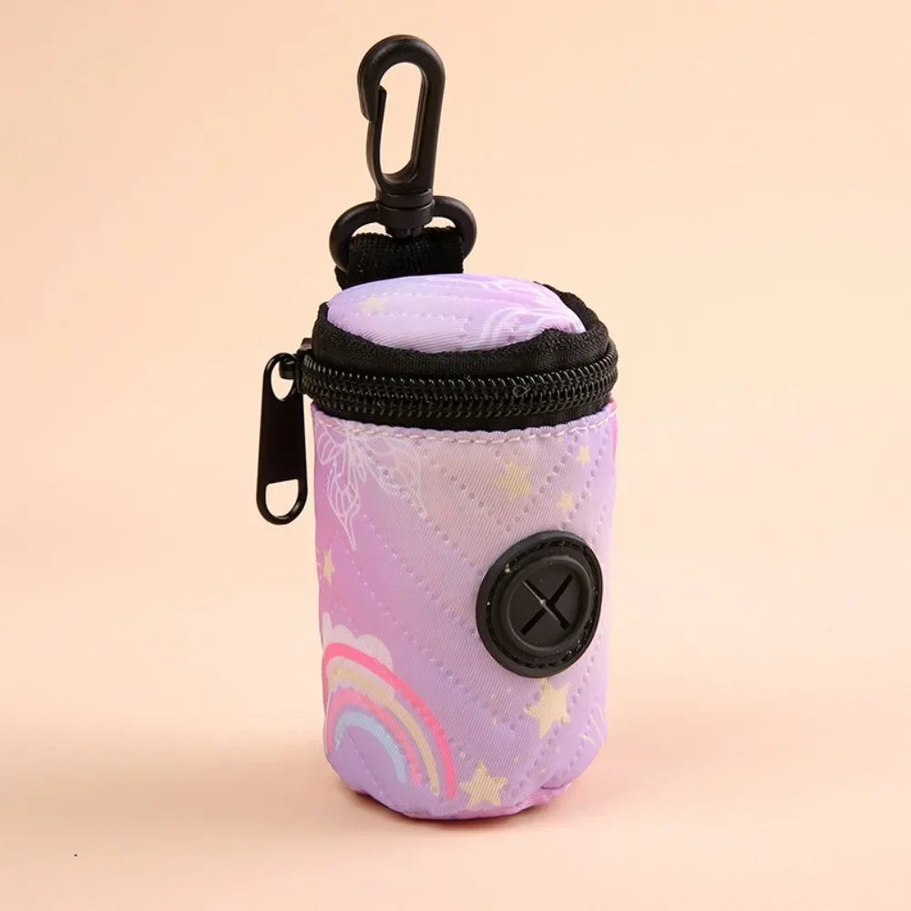 Hangable Dog Poop Bag Dispenser Zipper Dogs Walking Accessory Waste Bag Holder Portable Cute Garbage Bags Organizer Pet Supplies