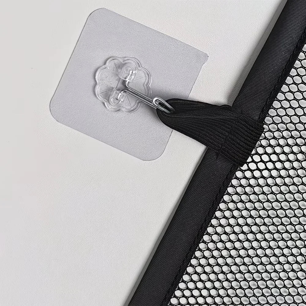 1pc Heavy Duty Dog Barrier Fence with Hooks Insulated Net Foldable Breathable Mesh Mirror Door Pet Gate for Indoor Outdoor ﻿