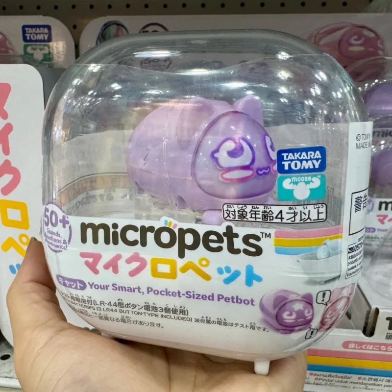 Genuine Takara Tomy Micropets Pocket-Sized Petbot Cat Rabbit Dog Series Electron Pet Interaction Machine Toy Gifts