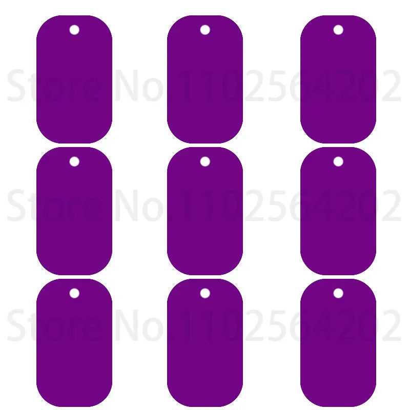 Number Tag Rectangular Aluminum Dog Plate Personalized Customized Keyring Club ID Card Anti-lost Series Keychain