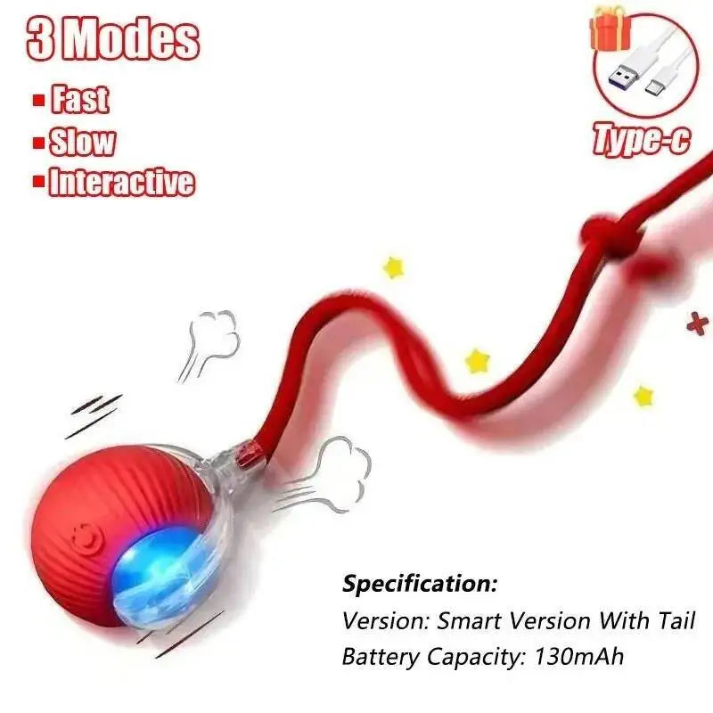 Interactive Cat Toy Ball with Bird Chirping Super Drive Cat Rolling Balls Motion Activated Sensor Pet Kittens Teaser Game Toys