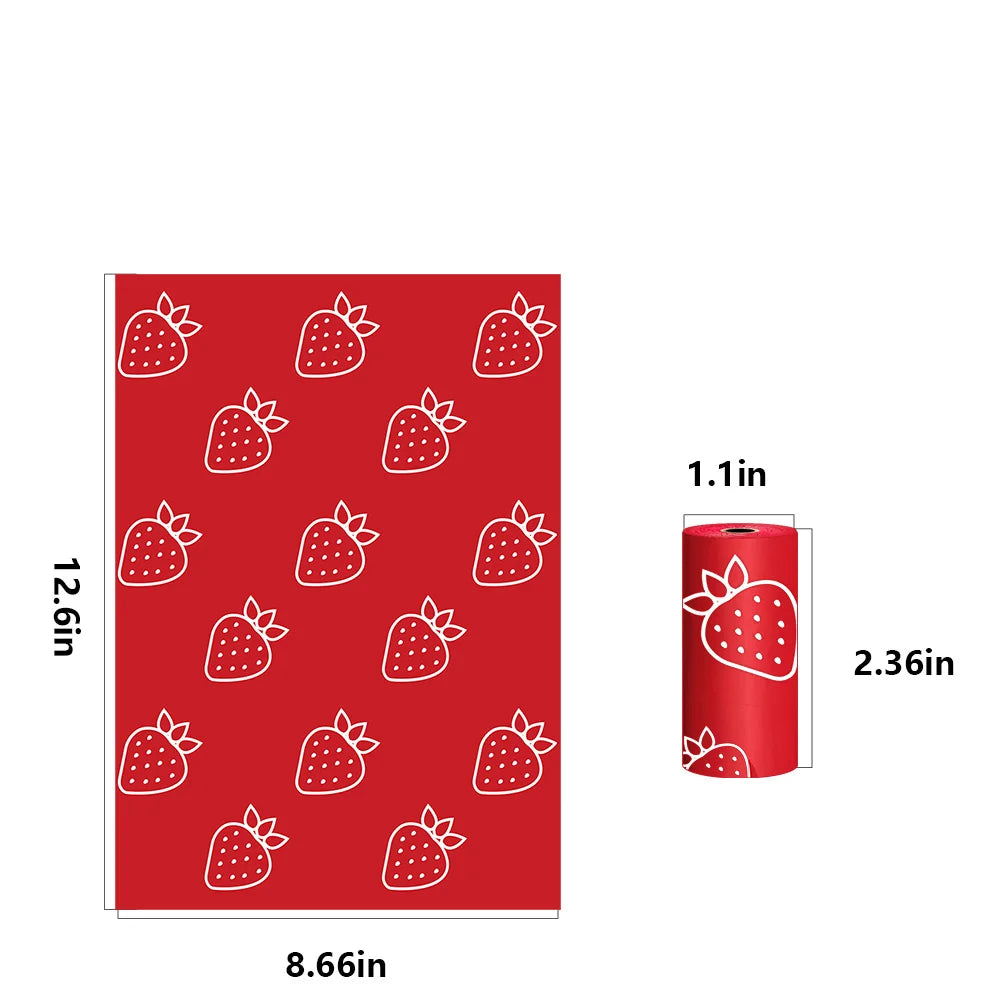 Photodegradable poop bags extra-Thick Tear-Resistant Strawberry-Scented Pet Waste Bags with Dispenser Gift Set