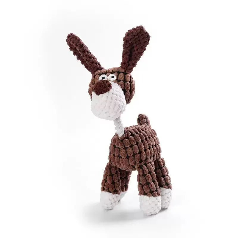 Kenjac - Stuffed Animal Plush Dog Toy with Squeakers, Aggressive Chew Toys for Small Medium Large Dogs Pet Products