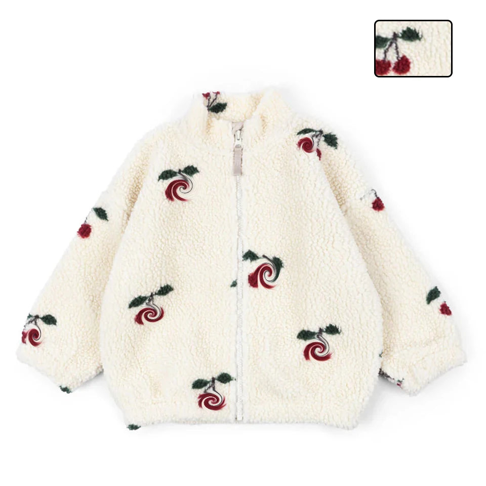 2025 Autumn KS Toddler Girls Lambswool Cats Jacket Boys Cartoon Cotton Fleece Outwear Coat Kid Winter Clothes Child Beetle Coats