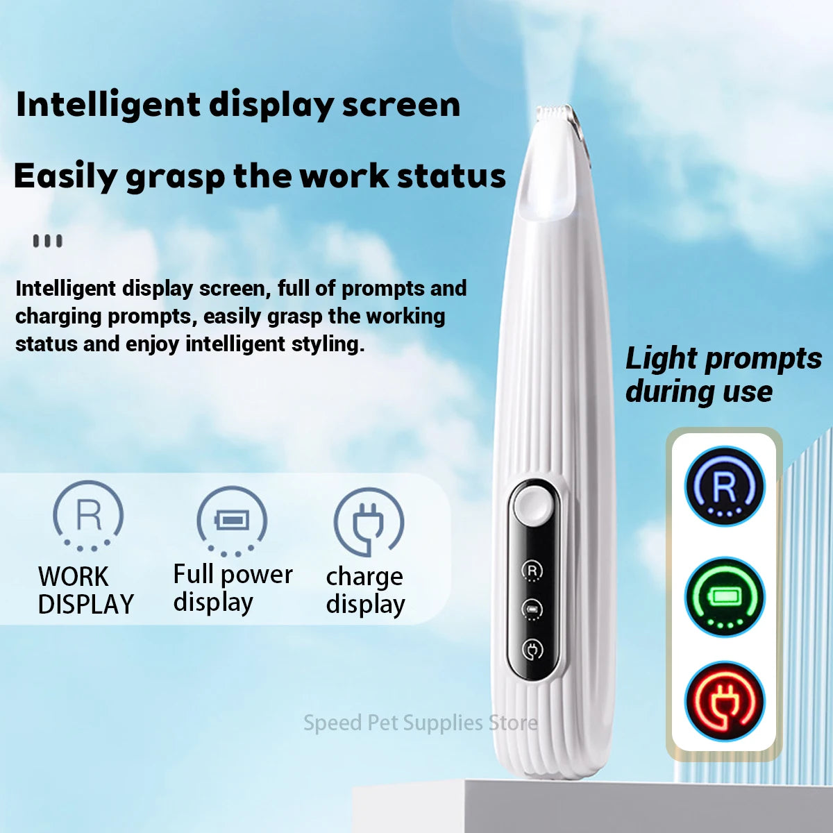 New Product Pet Dog Electric Beauty Trimmer with LED Light Pet Foot Hair Trimmer Low Noise Cat Dog Face Foot Ear Hip Claw Shaver