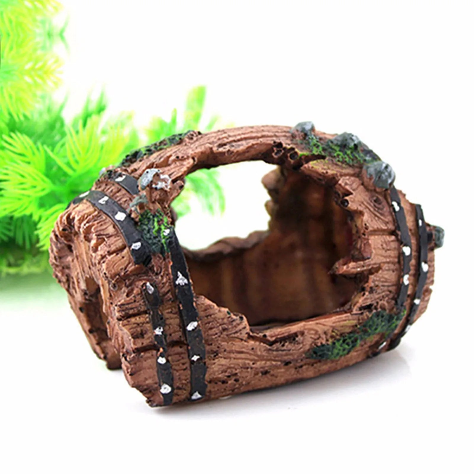 Aquarium Ornament Hollow Hole Log Tree Tunnel Cave Fish Tank Landscaping Decoration Aquatic Pet Accessories