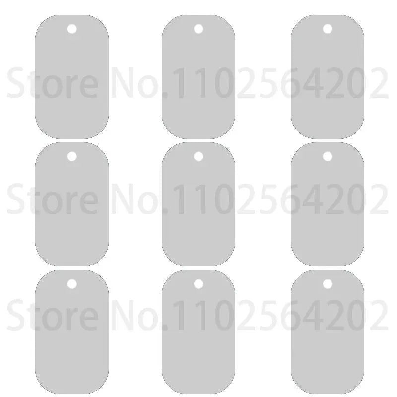 Number Tag Rectangular Aluminum Dog Plate Personalized Customized Keyring Club ID Card Anti-lost Series Keychain