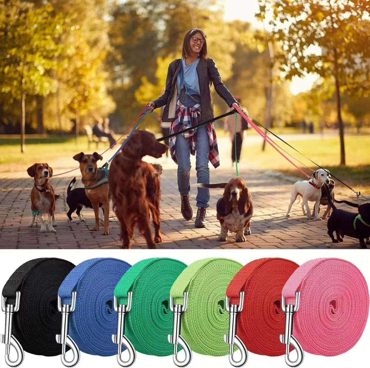 Multi-Size Dog Training Leashes Walking Pet Leash Long Lanyard Traction Rope for Small and Large Dogs Lead Item