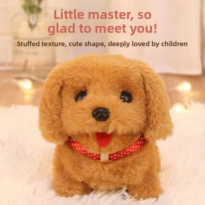 Electric Plush Dog Toy Walking Barking Moving Machine Simulation Plush Pet Toy for Dogs Interactive Play and Entertainment