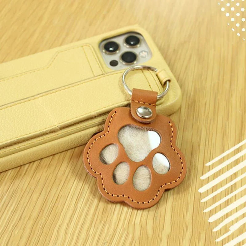 Dog Hair Collector Keychain Leather Pet Memorial Keepsake Fur Storage Pendant Charm Gift Keyring Anti Loss Pendant Accessories