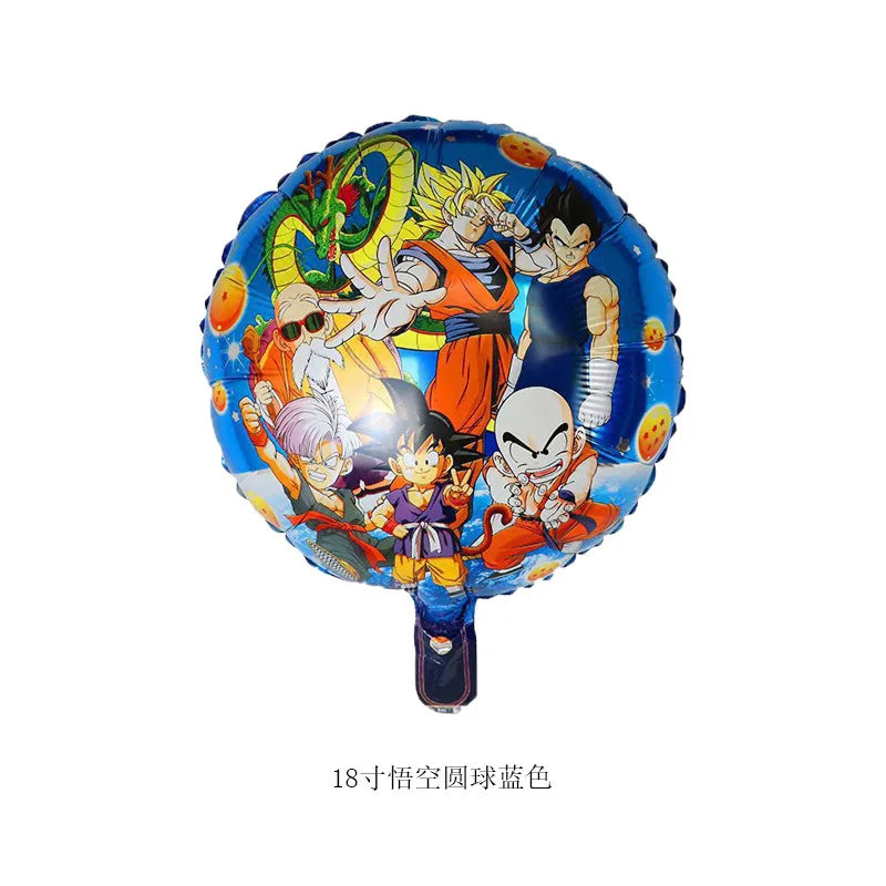 Anime Saiyan Goku Aluminum Foil Balloon Pack Dragon Cartoon Themed Kids Birthday Party Decor Supplies