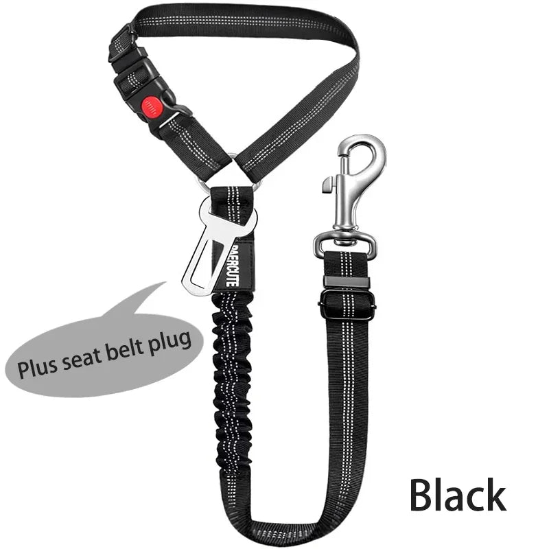 New Solid Two-in-one Pet Car Seat Belt Dog Harness Leash BackSeat Safety Belt Adjustable for Kitten Dogs Collar Pet Accessories