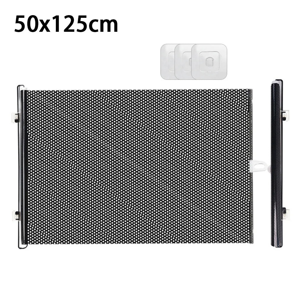 Retractable Folding Pet Fence Barrier with Universal Hooks Baby Safe Guard Door Easy Installation Pet Isolation Gate for Dogs