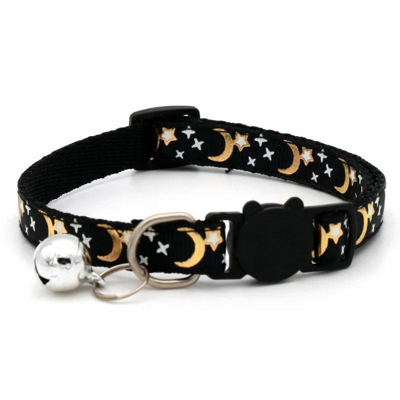 Heart Charm and Bell Cat Collar Safety Elastic Adjustable with Soft Velvet Material 8 Colors Pet Product Small Dog Collar