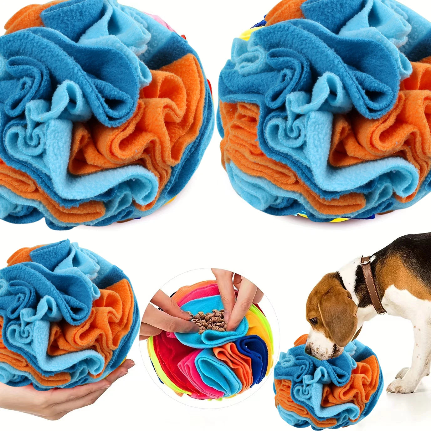 Interactive Dog Toys Snuffle Ball for Dogs Encourage Natural Foraging Skills, Snuffle Ball Dog Puzzle Toys Treat Ball for Large