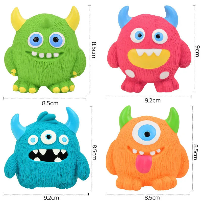 Squeaky Cyclops Monster Dog Toy Interactive Boredom Relief Pet Toy Soft Chew Play Toy for Puppy Small Medium Dogs Teething