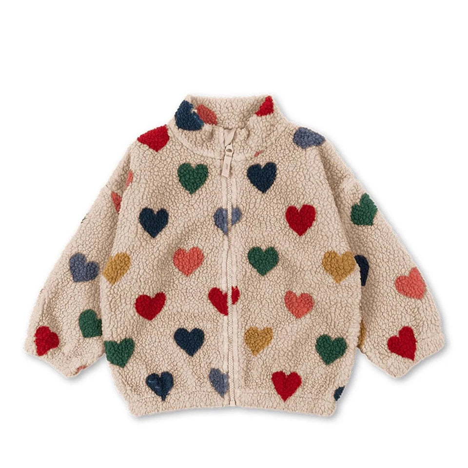 2025 Autumn KS Toddler Girls Lambswool Cats Jacket Boys Cartoon Cotton Fleece Outwear Coat Kid Winter Clothes Child Beetle Coats