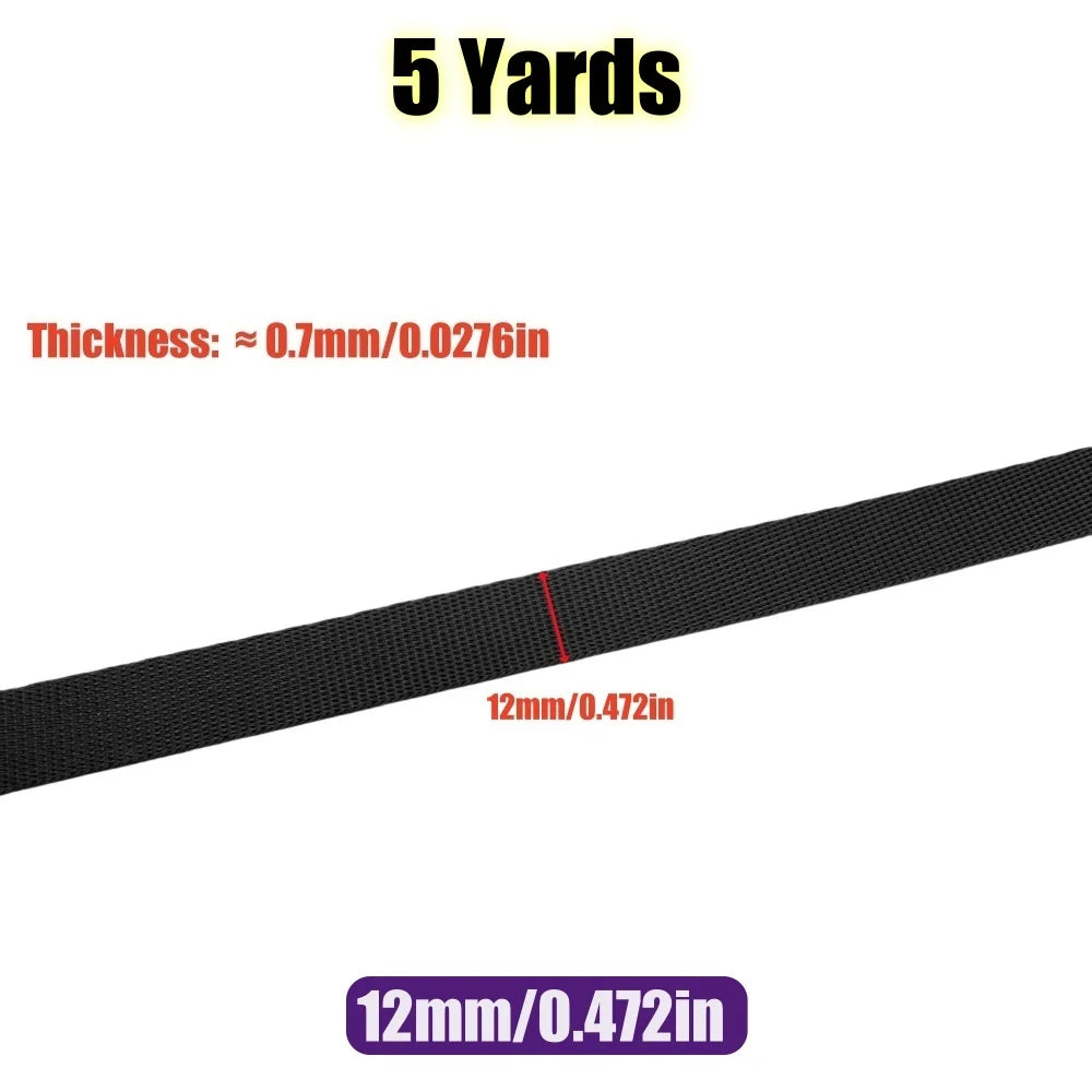 5 Yards 10-50mm Nylon Webbing Tape Backpack Strap Pet Collar Safety Belt Ribbon Band Bag Clothing DIY Sewing Accessories