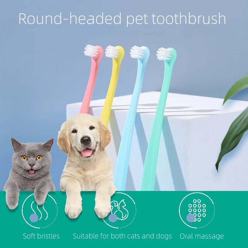 Dog Toothbrush Dog Teeth Cleaning Small Head Brush for Dogs Teeth Mouth Cleaning Tools Pet Grooming Cat Toothbrush Pet Products