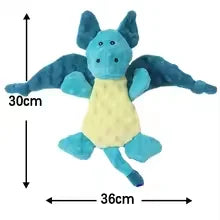 Cartoon Dragon Pet Dog Toys Dot Texture Plush Squeaky Chew Toy Limbs Design Bite‑Resistant Stress Relief Interactive Play Toy