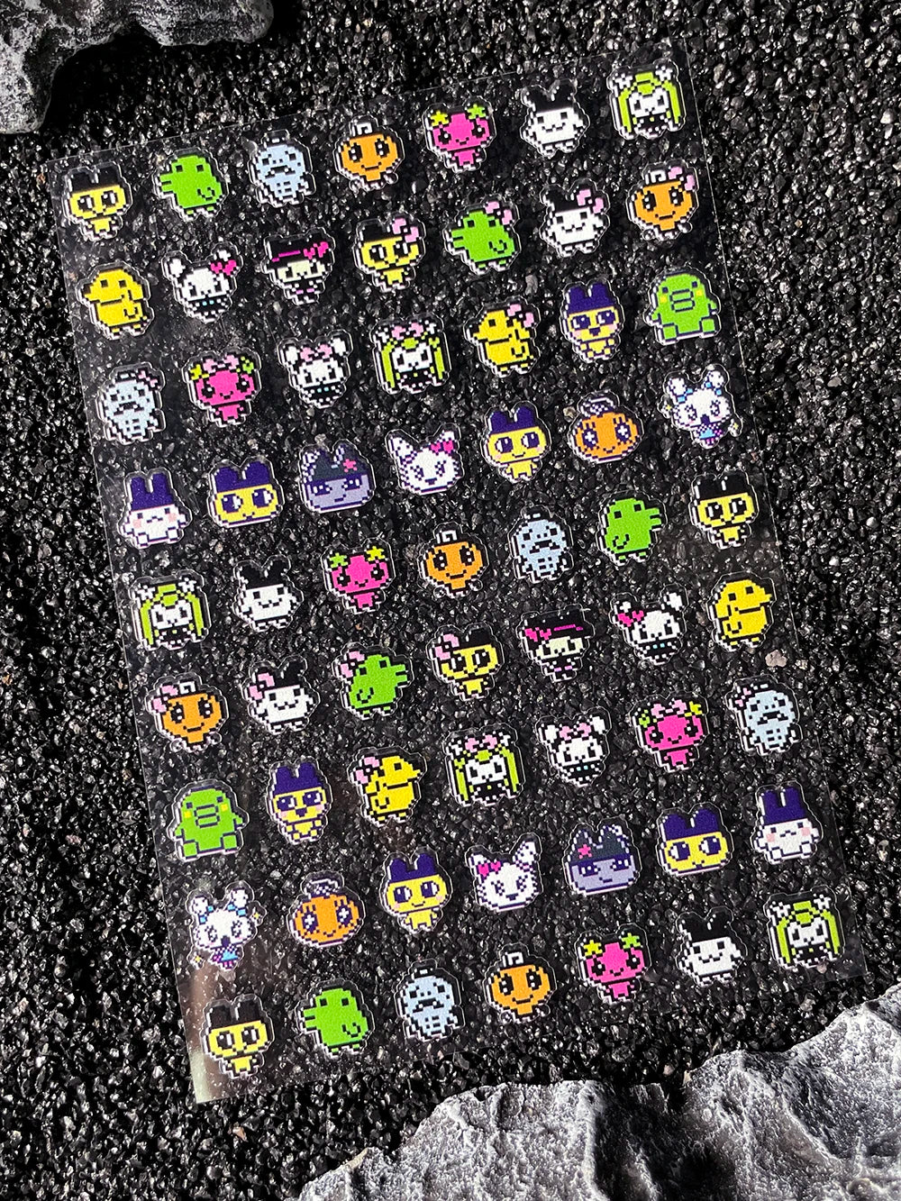 Cartoon Cute Electronic Pet DIY Handmade Scrapbook Nail Sticker Decal Decoration PVC Waterproof Stationery Box Phone Case Sticke
