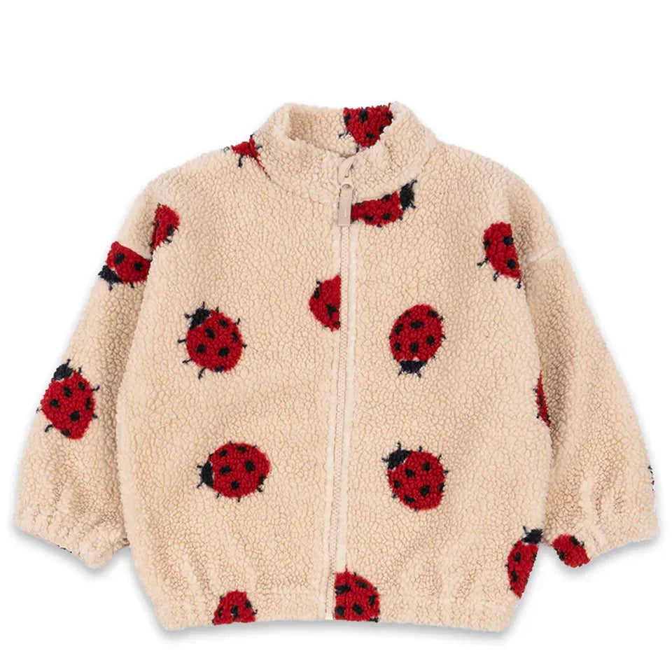 2025 Autumn KS Toddler Girls Lambswool Cats Jacket Boys Cartoon Cotton Fleece Outwear Coat Kid Winter Clothes Child Beetle Coats