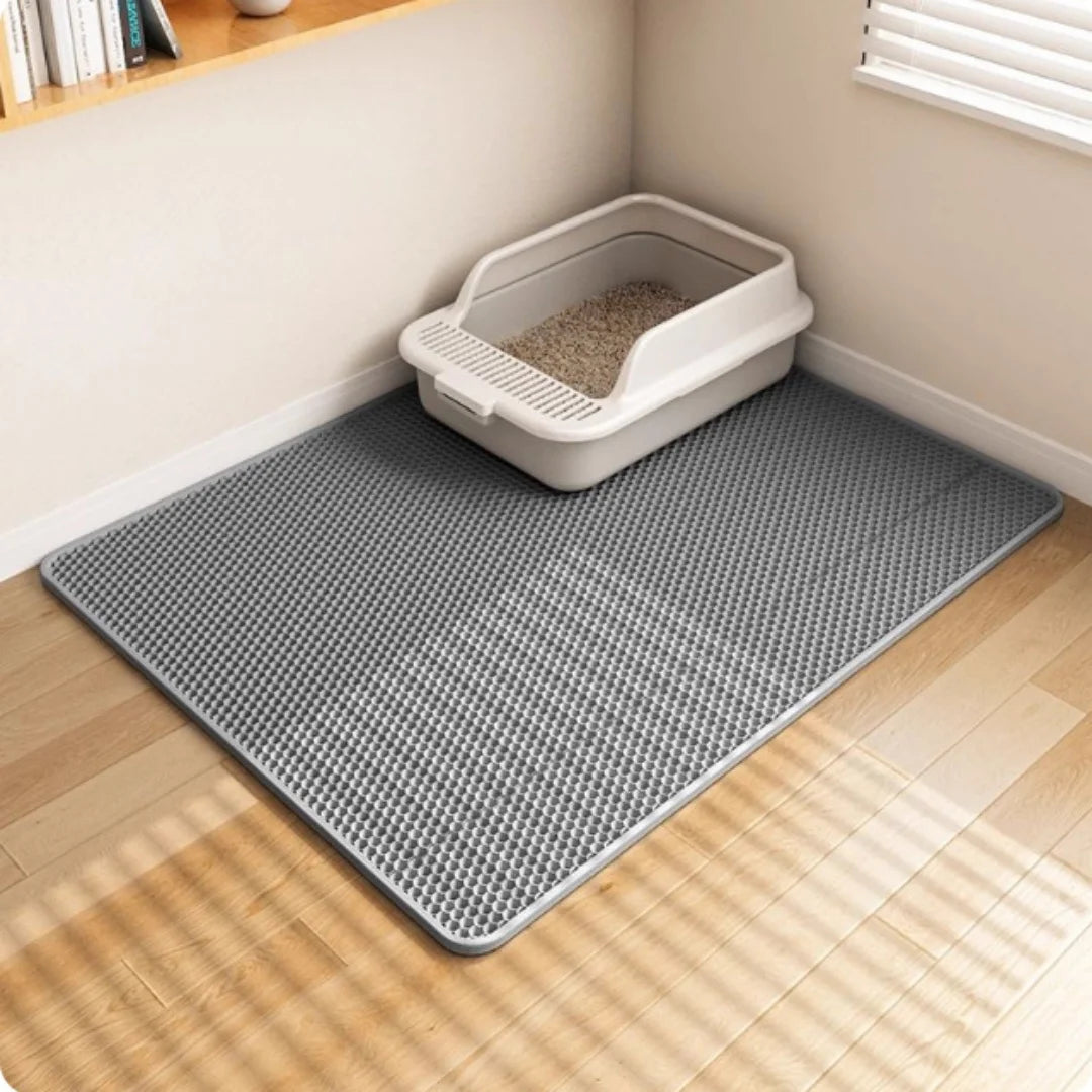 Cat Litter Mat Heavy Duty Waterproof 2 Layer Non Slip Washable Pet Floor Protector Litter Box Sand Stopper Pet Product