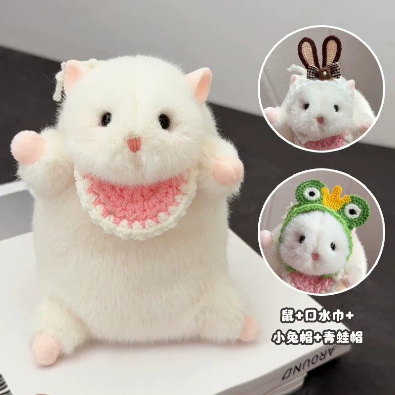 New Products In Stock Kawaii Golden Bear Little Hamster Plush Toy Cartoon Cute Pet Keychain Bag Pendant Festival Surprise Gift